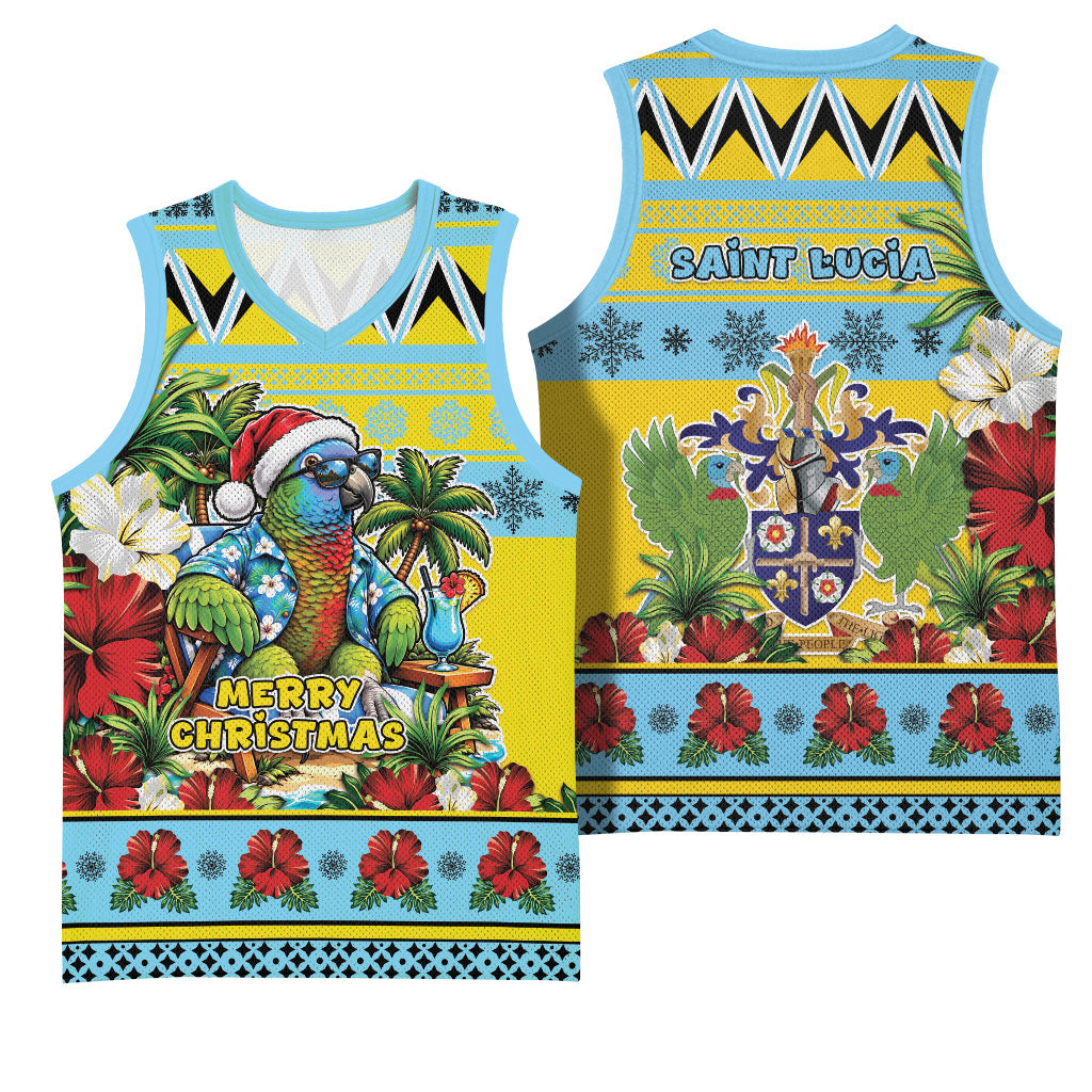 Afro-Saint Lucian Christmas Basketball Jersey This Amazona Parrot Needs A Beach Retreat