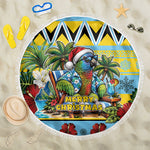 Afro-Saint Lucian Christmas Beach Blanket This Amazona Parrot Needs A Beach Retreat