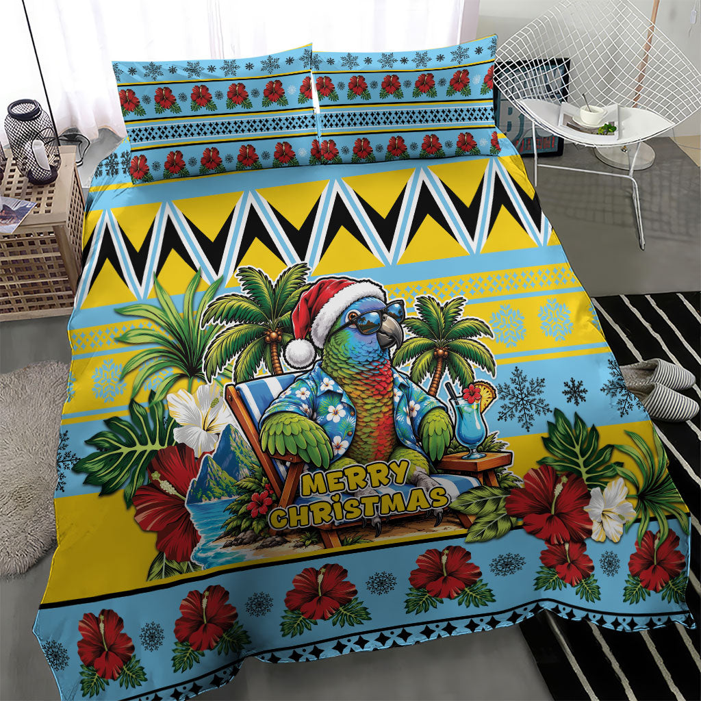 Afro-Saint Lucian Christmas Bedding Set This Amazona Parrot Needs A Beach Retreat