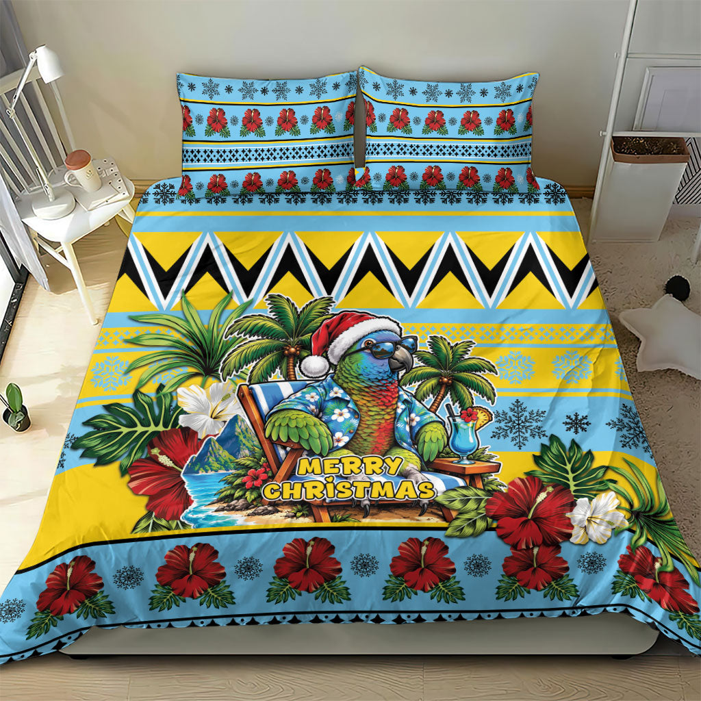 Afro-Saint Lucian Christmas Bedding Set This Amazona Parrot Needs A Beach Retreat