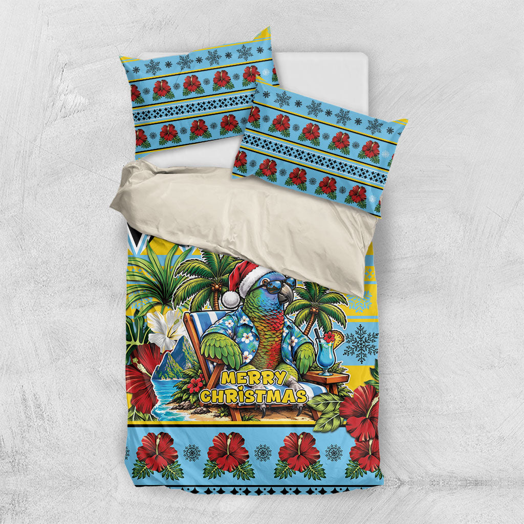 Afro-Saint Lucian Christmas Bedding Set This Amazona Parrot Needs A Beach Retreat