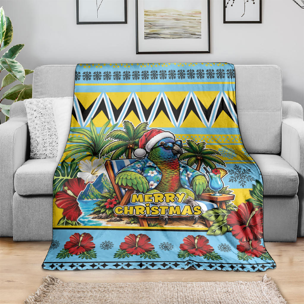 Afro-Saint Lucian Christmas Blanket This Amazona Parrot Needs A Beach Retreat