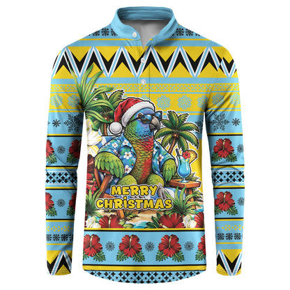 Afro-Saint Lucian Christmas Button Sweatshirt This Amazona Parrot Needs A Beach Retreat