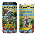 Afro-Saint Lucian Christmas 4 in 1 Can Cooler Tumbler This Amazona Parrot Needs A Beach Retreat