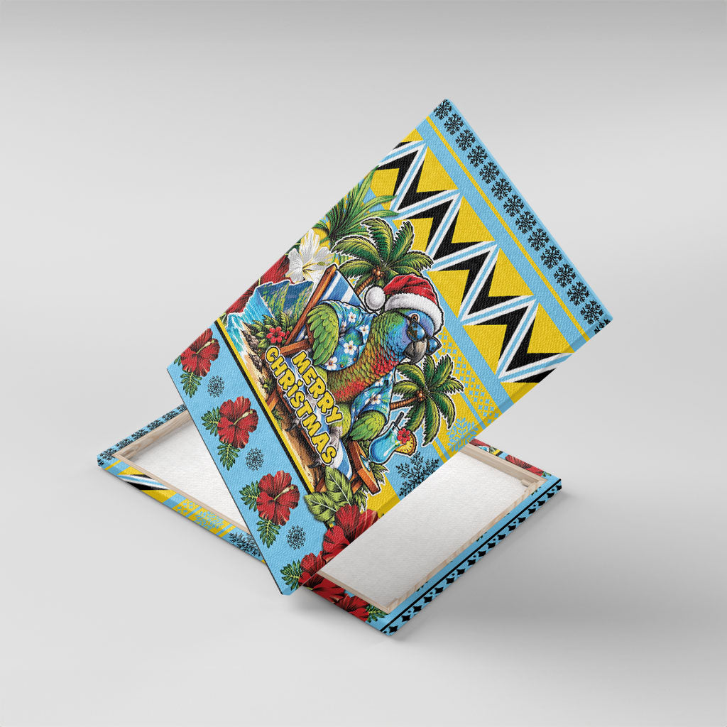 Afro-Saint Lucian Christmas Canvas Wall Art This Amazona Parrot Needs A Beach Retreat