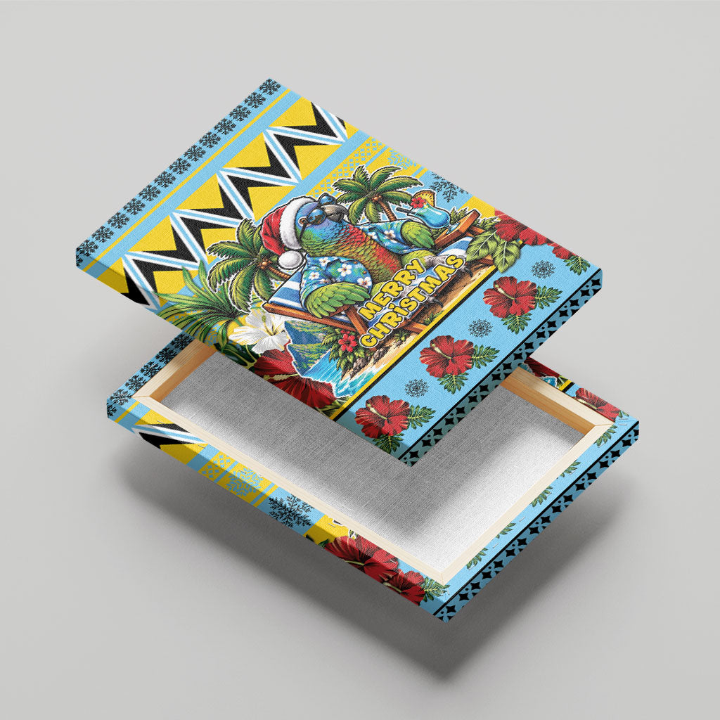 Afro-Saint Lucian Christmas Canvas Wall Art This Amazona Parrot Needs A Beach Retreat