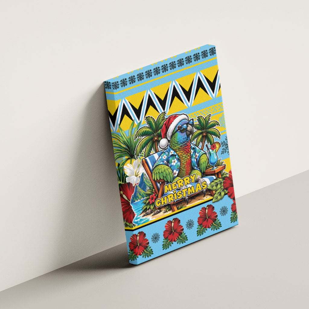 Afro-Saint Lucian Christmas Canvas Wall Art This Amazona Parrot Needs A Beach Retreat