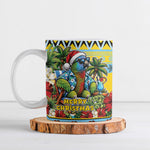 Afro-Saint Lucian Christmas Ceramic Mug This Amazona Parrot Needs A Beach Retreat