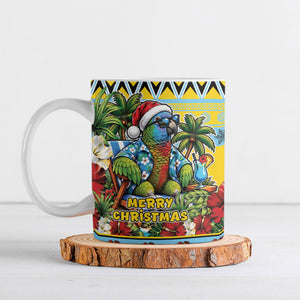 Afro-Saint Lucian Christmas Ceramic Mug This Amazona Parrot Needs A Beach Retreat