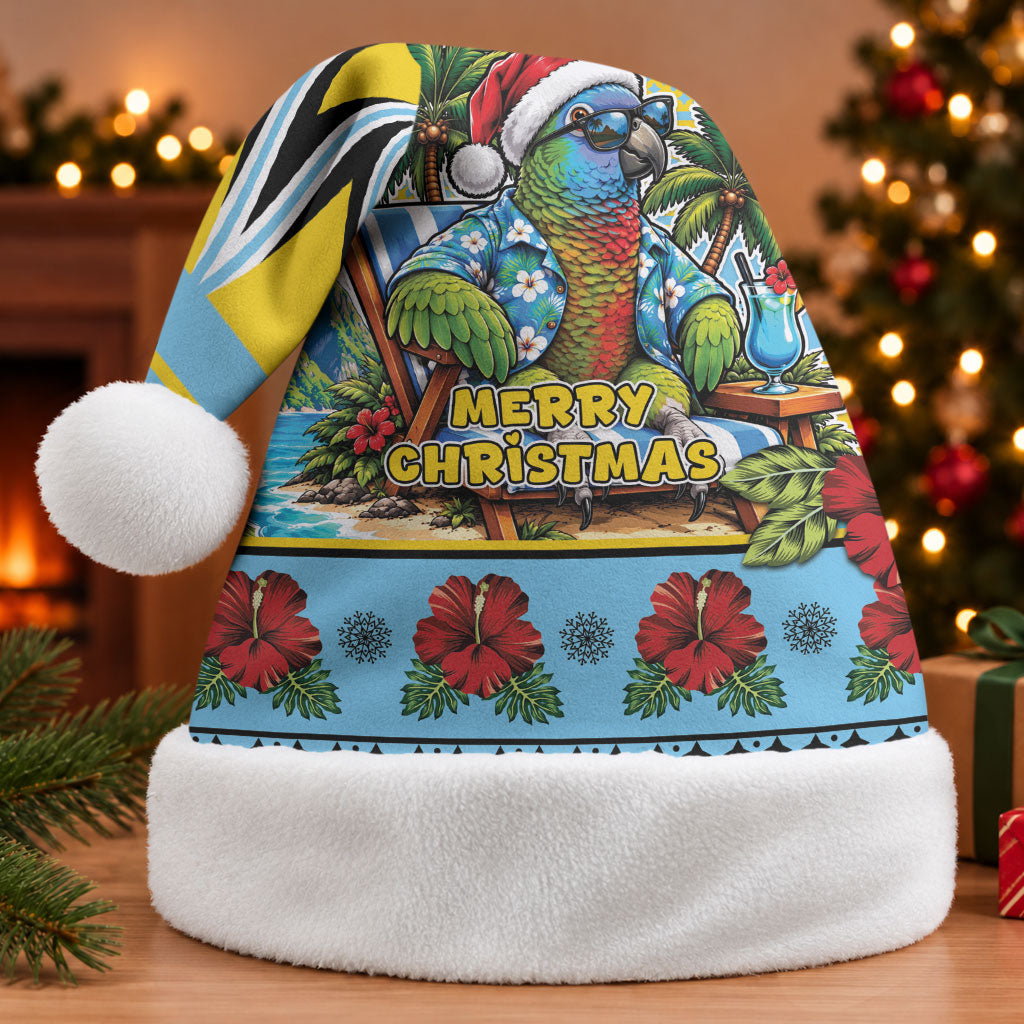 Afro-Saint Lucian Christmas Santa Hat This Amazona Parrot Needs A Beach Retreat