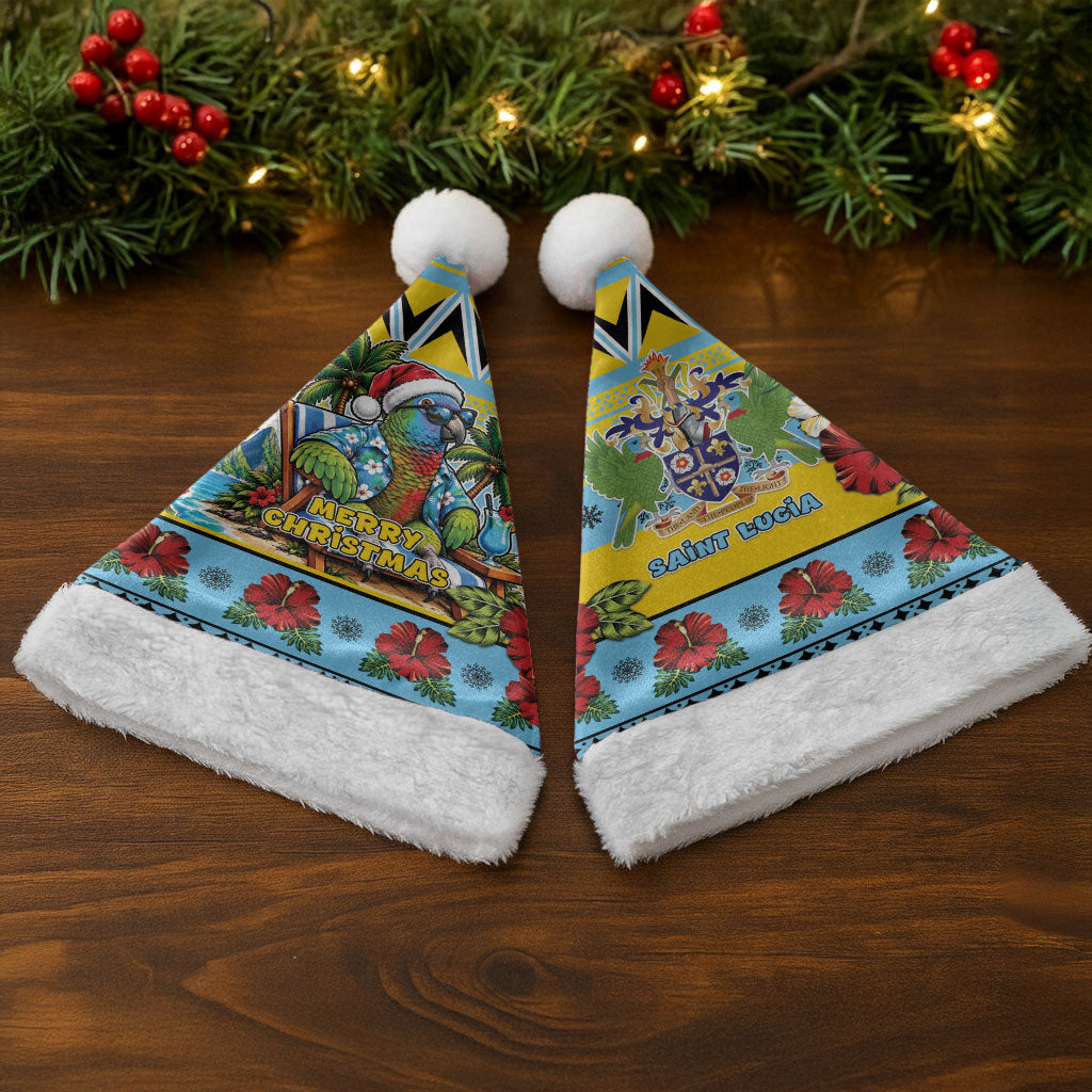 Afro-Saint Lucian Christmas Santa Hat This Amazona Parrot Needs A Beach Retreat