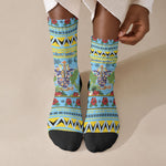 Afro-Saint Lucian Christmas Crew Socks This Amazona Parrot Needs A Beach Retreat