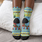 Afro-Saint Lucian Christmas Crew Socks This Amazona Parrot Needs A Beach Retreat