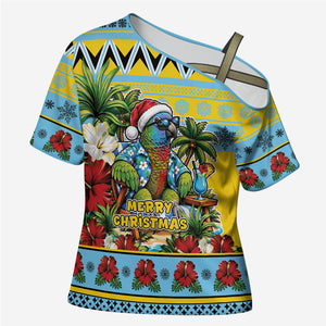 Afro-Saint Lucian Christmas Cross Shoulder Shirt This Amazona Parrot Needs A Beach Retreat