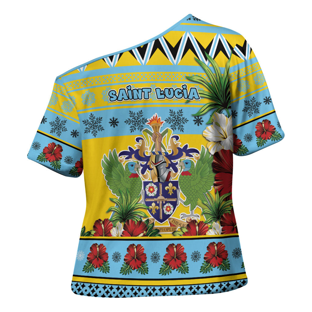 Afro-Saint Lucian Christmas Cross Shoulder Shirt This Amazona Parrot Needs A Beach Retreat