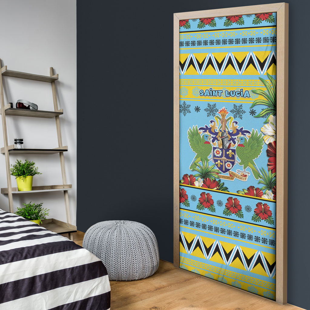 Afro-Saint Lucian Christmas Door Cover This Amazona Parrot Needs A Beach Retreat