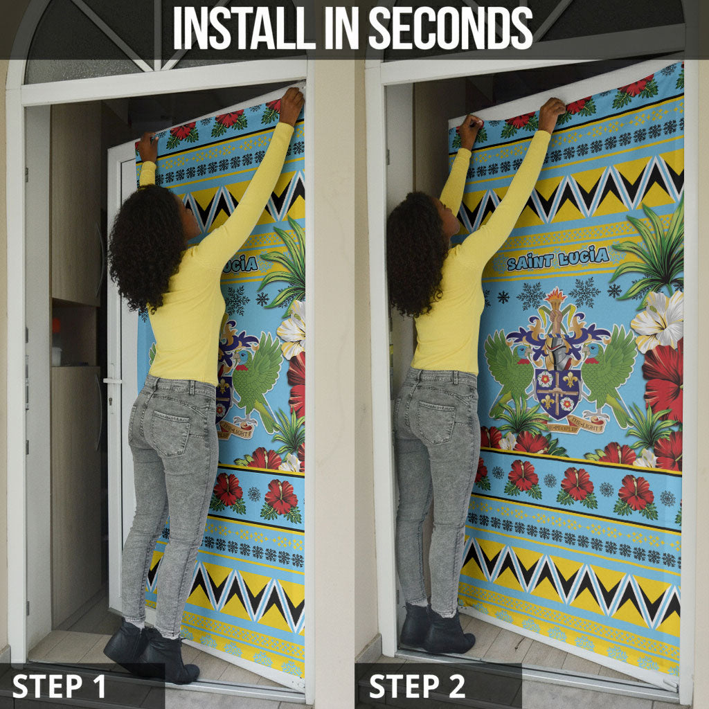Afro-Saint Lucian Christmas Door Cover This Amazona Parrot Needs A Beach Retreat