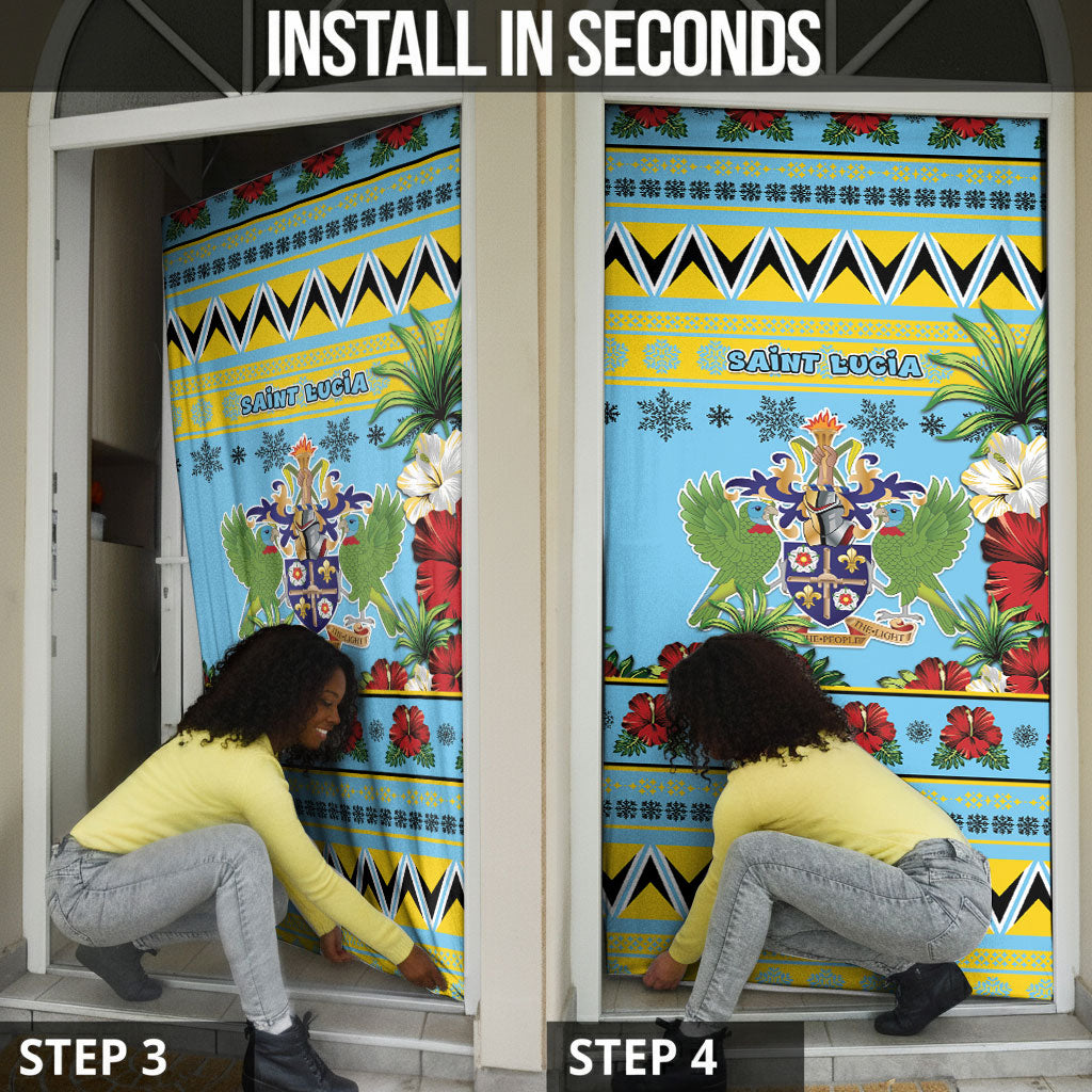 Afro-Saint Lucian Christmas Door Cover This Amazona Parrot Needs A Beach Retreat