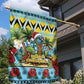 Afro-Saint Lucian Christmas Garden Flag This Amazona Parrot Needs A Beach Retreat