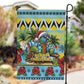 Afro-Saint Lucian Christmas Garden Flag This Amazona Parrot Needs A Beach Retreat