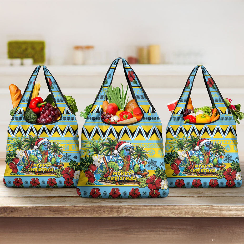 Afro-Saint Lucian Christmas Grocery Bag This Amazona Parrot Needs A Beach Retreat