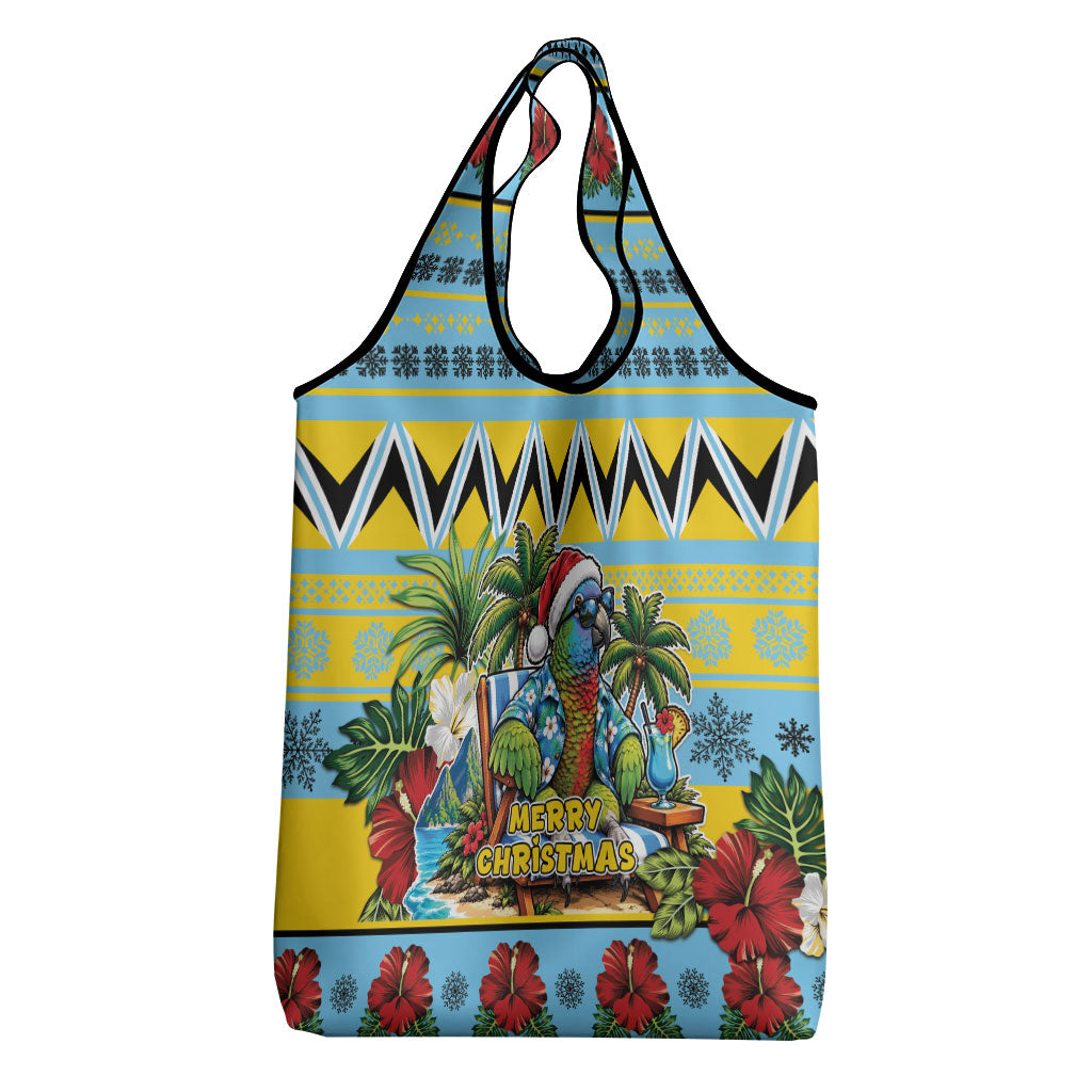 Afro-Saint Lucian Christmas Grocery Bag This Amazona Parrot Needs A Beach Retreat