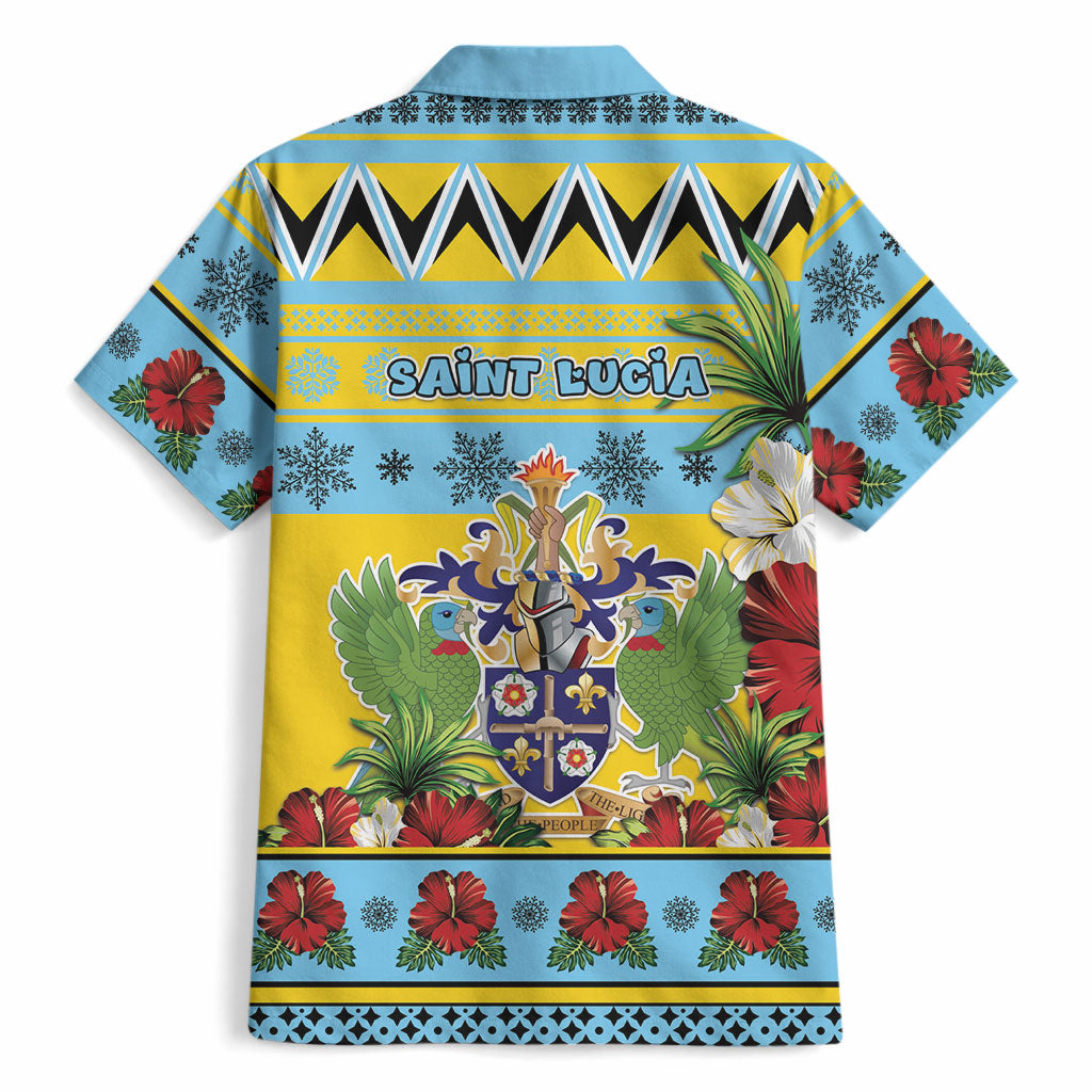 Afro-Saint Lucian Christmas Hawaiian Shirt This Amazona Parrot Needs A Beach Retreat