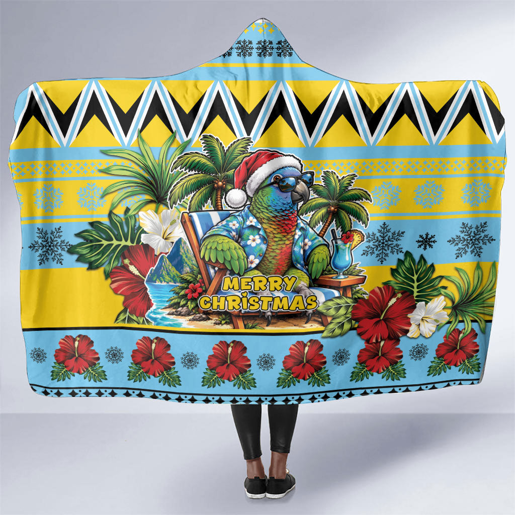 Afro-Saint Lucian Christmas Hooded Blanket This Amazona Parrot Needs A Beach Retreat