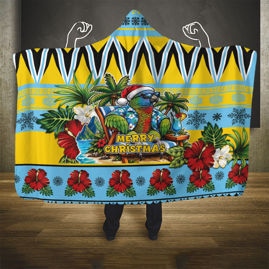 Afro-Saint Lucian Christmas Hooded Blanket This Amazona Parrot Needs A Beach Retreat