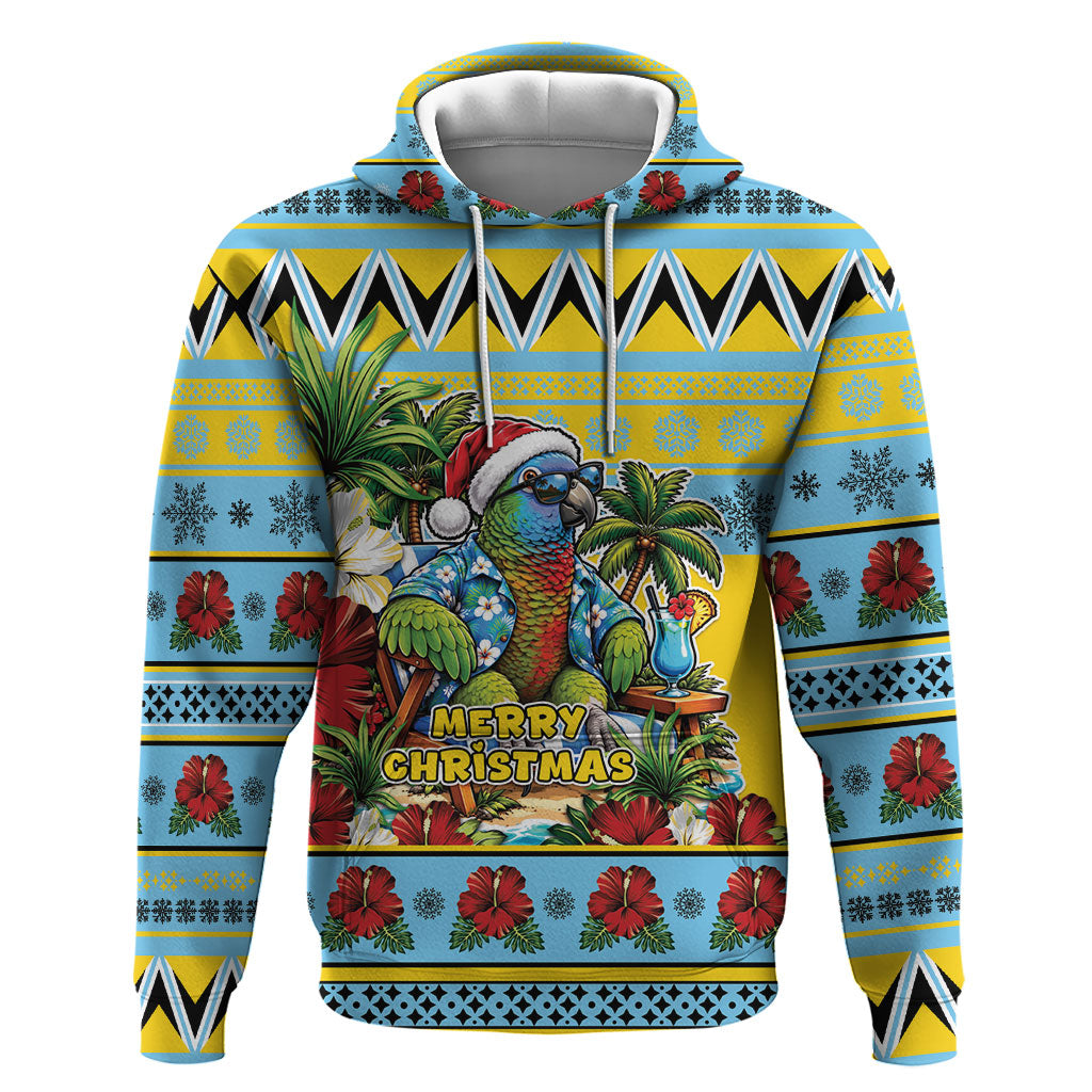 Afro-Saint Lucian Christmas Hoodie This Amazona Parrot Needs A Beach Retreat