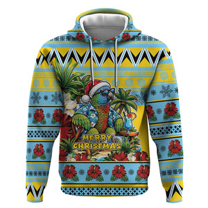 Afro-Saint Lucian Christmas Hoodie This Amazona Parrot Needs A Beach Retreat