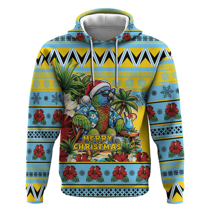Afro-Saint Lucian Christmas Hoodie This Amazona Parrot Needs A Beach Retreat