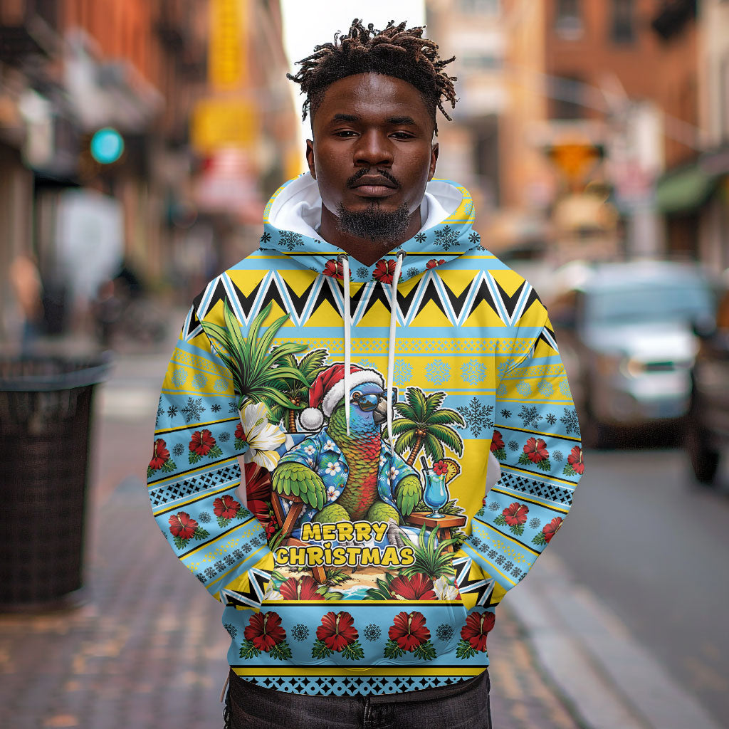 Afro-Saint Lucian Christmas Hoodie This Amazona Parrot Needs A Beach Retreat