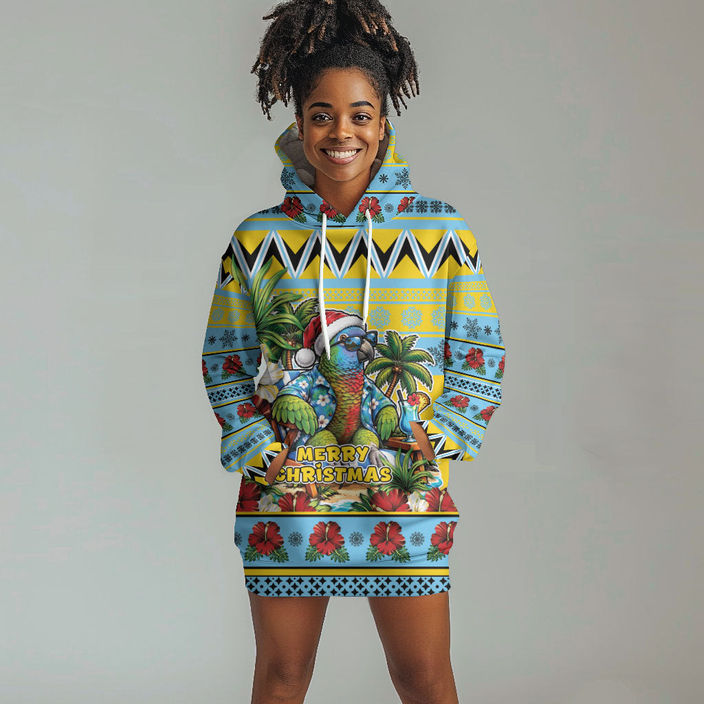 Afro-Saint Lucian Christmas Hoodie Dress This Amazona Parrot Needs A Beach Retreat