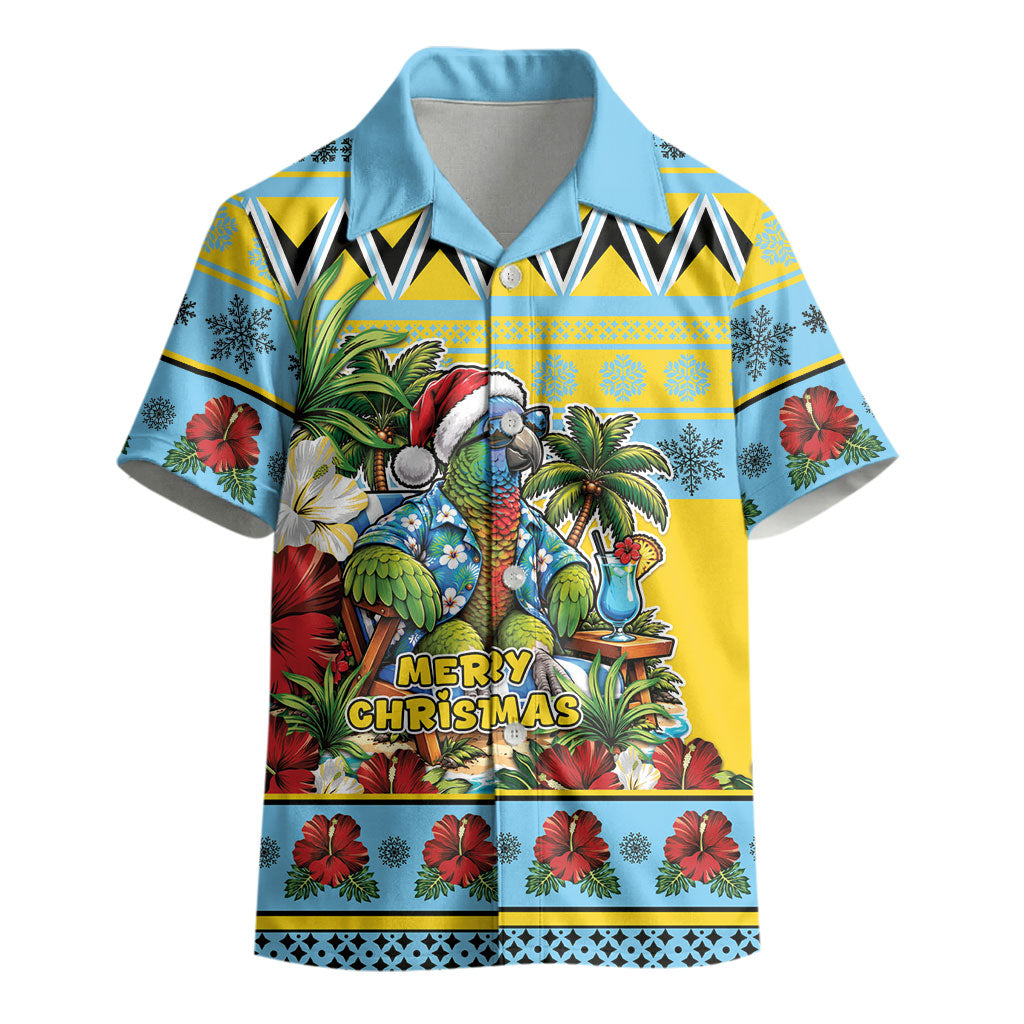 Afro-Saint Lucian Christmas Kid Hawaiian Shirt This Amazona Parrot Needs A Beach Retreat