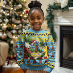 Afro-Saint Lucian Christmas Kid Ugly Christmas Sweater This Amazona Parrot Needs A Beach Retreat