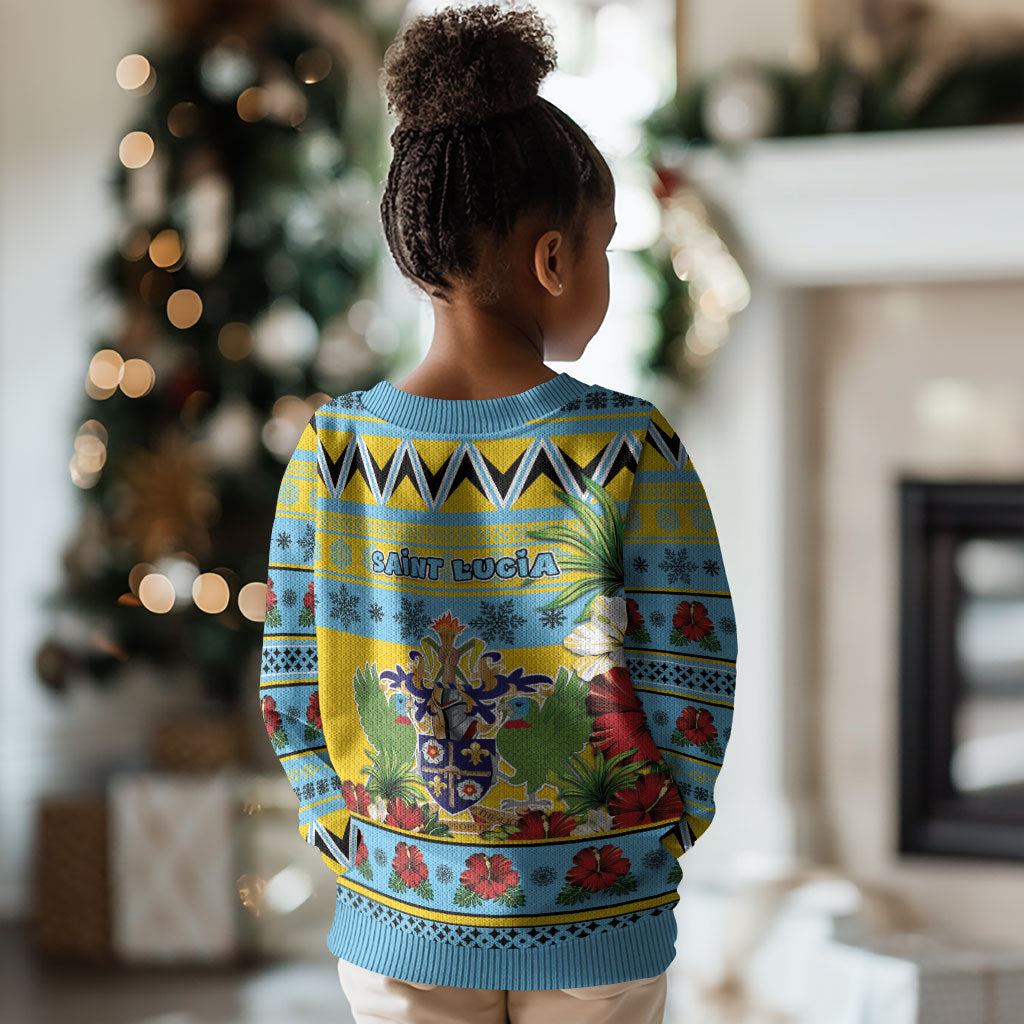 Afro-Saint Lucian Christmas Kid Ugly Christmas Sweater This Amazona Parrot Needs A Beach Retreat