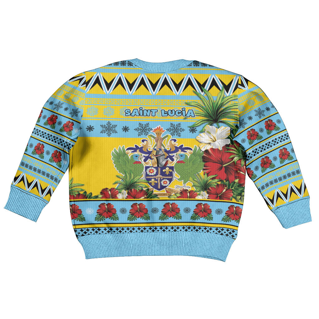 Afro-Saint Lucian Christmas Kid Ugly Christmas Sweater This Amazona Parrot Needs A Beach Retreat