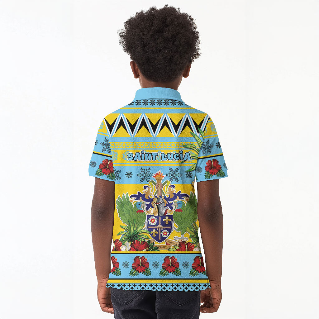 Afro-Saint Lucian Christmas Kid Polo Shirt This Amazona Parrot Needs A Beach Retreat