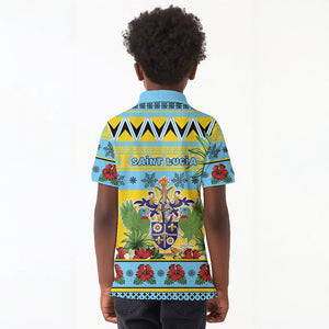 Afro-Saint Lucian Christmas Kid Polo Shirt This Amazona Parrot Needs A Beach Retreat