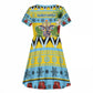 Afro-Saint Lucian Christmas Kid Short Sleeve Dress This Amazona Parrot Needs A Beach Retreat