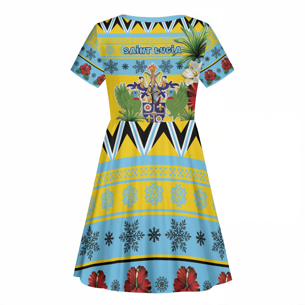 Afro-Saint Lucian Christmas Kid Short Sleeve Dress This Amazona Parrot Needs A Beach Retreat