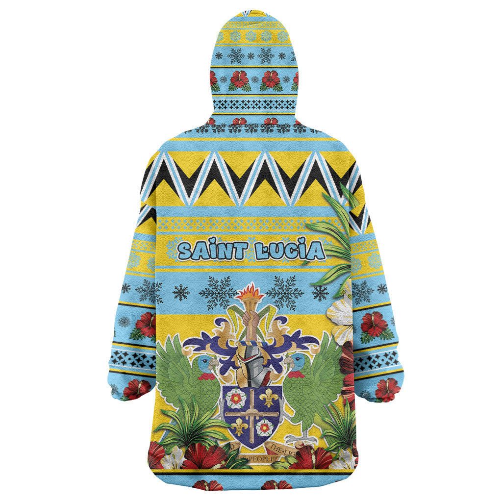 Afro-Saint Lucian Christmas Kid Wearable Blanket Hoodie This Amazona Parrot Needs A Beach Retreat