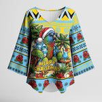 Afro-Saint Lucian Christmas Kimono Sleeve Blouse This Amazona Parrot Needs A Beach Retreat