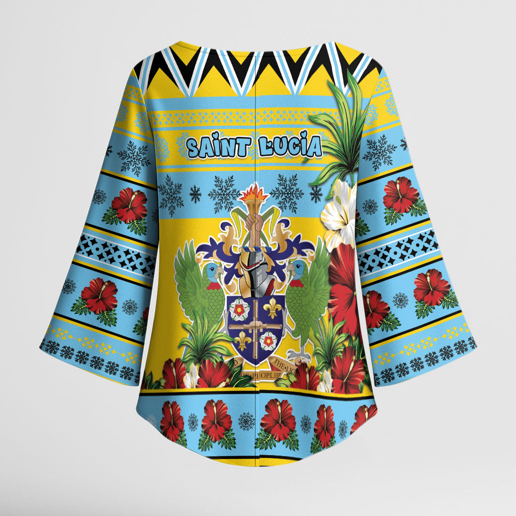 Afro-Saint Lucian Christmas Kimono Sleeve Blouse This Amazona Parrot Needs A Beach Retreat