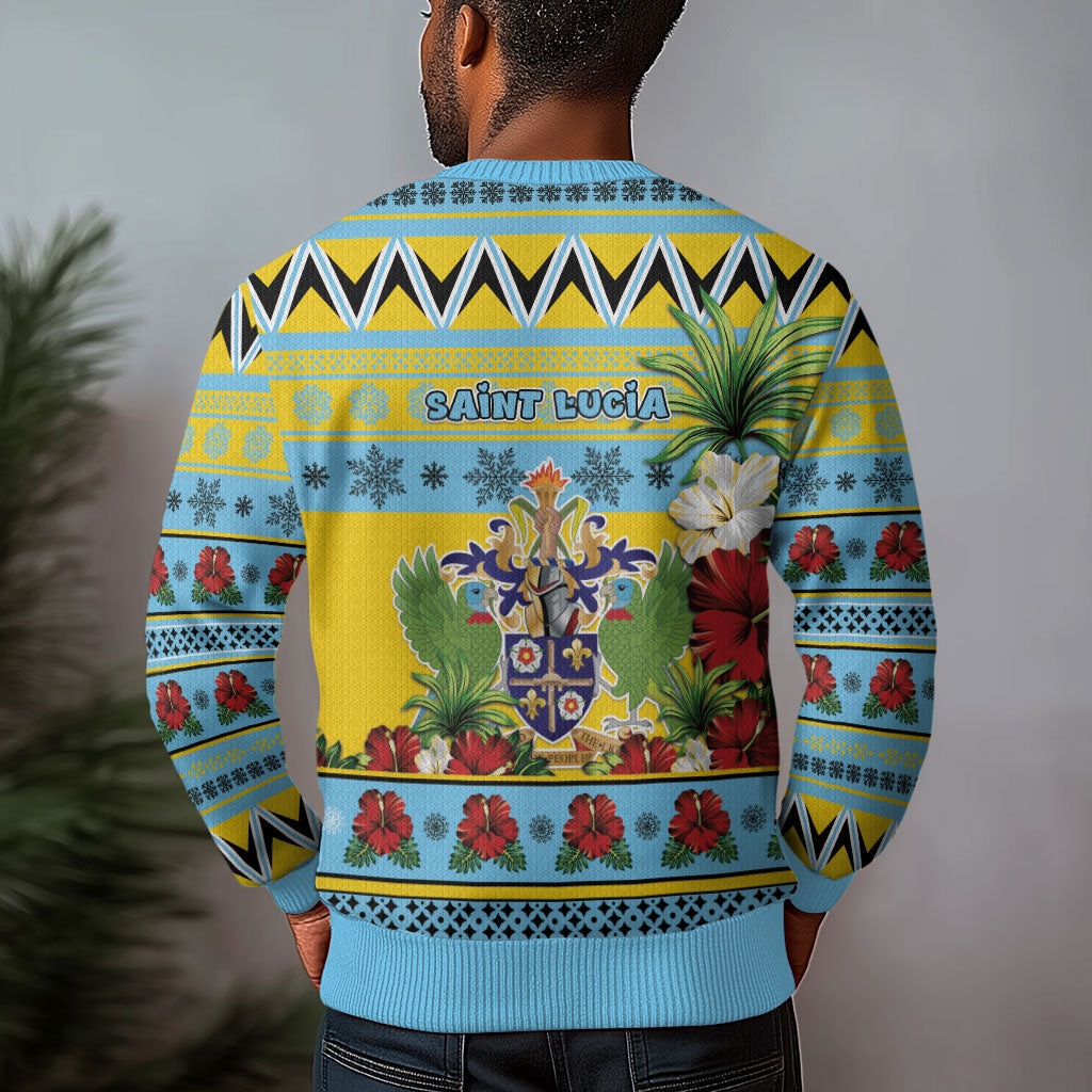 Afro-Saint Lucian Christmas Ugly Christmas Sweater This Amazona Parrot Needs A Beach Retreat