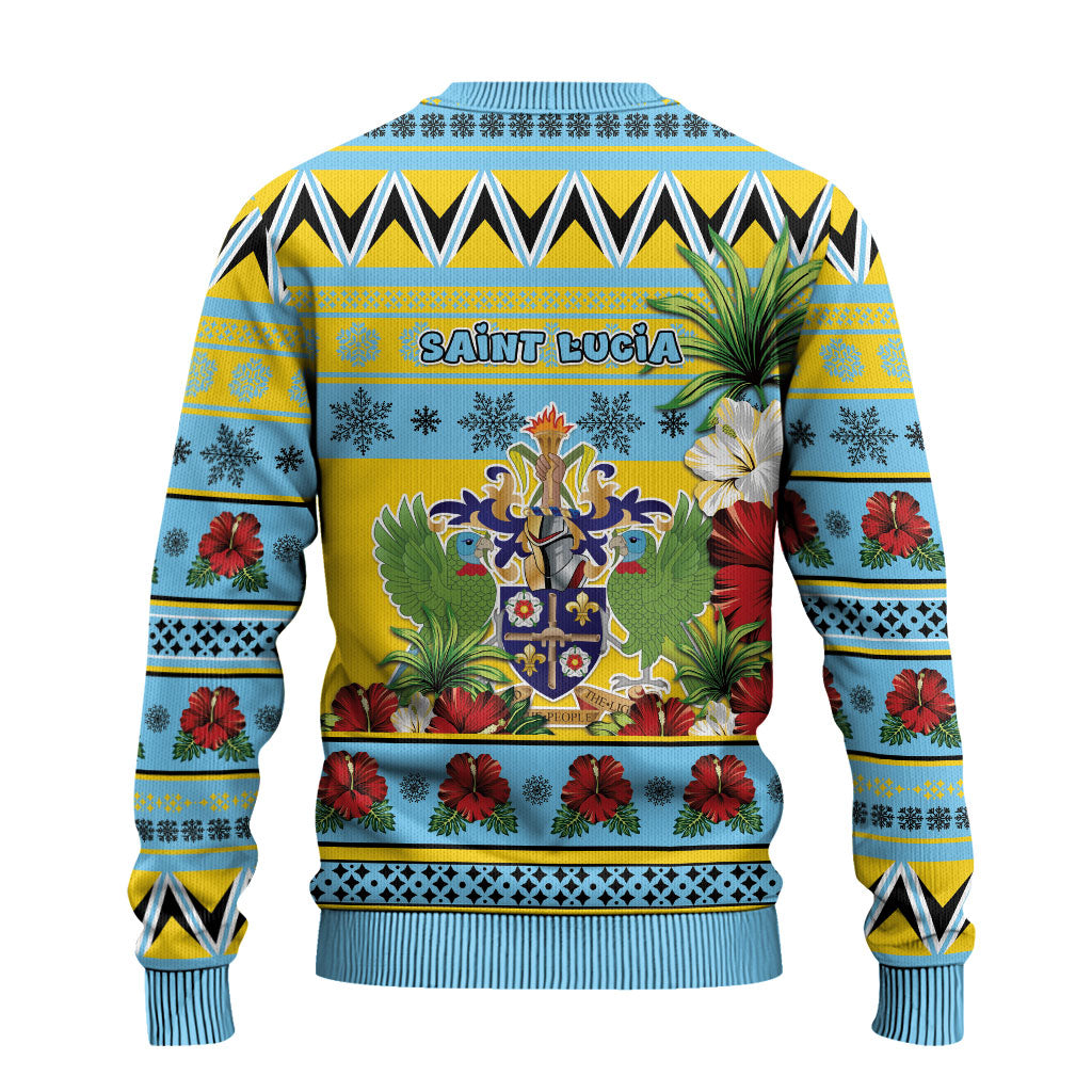 Afro-Saint Lucian Christmas Ugly Christmas Sweater This Amazona Parrot Needs A Beach Retreat