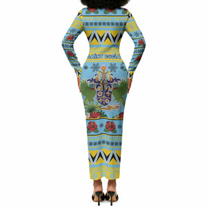 Afro-Saint Lucian Christmas Long Sleeve Bodycon Dress This Amazona Parrot Needs A Beach Retreat