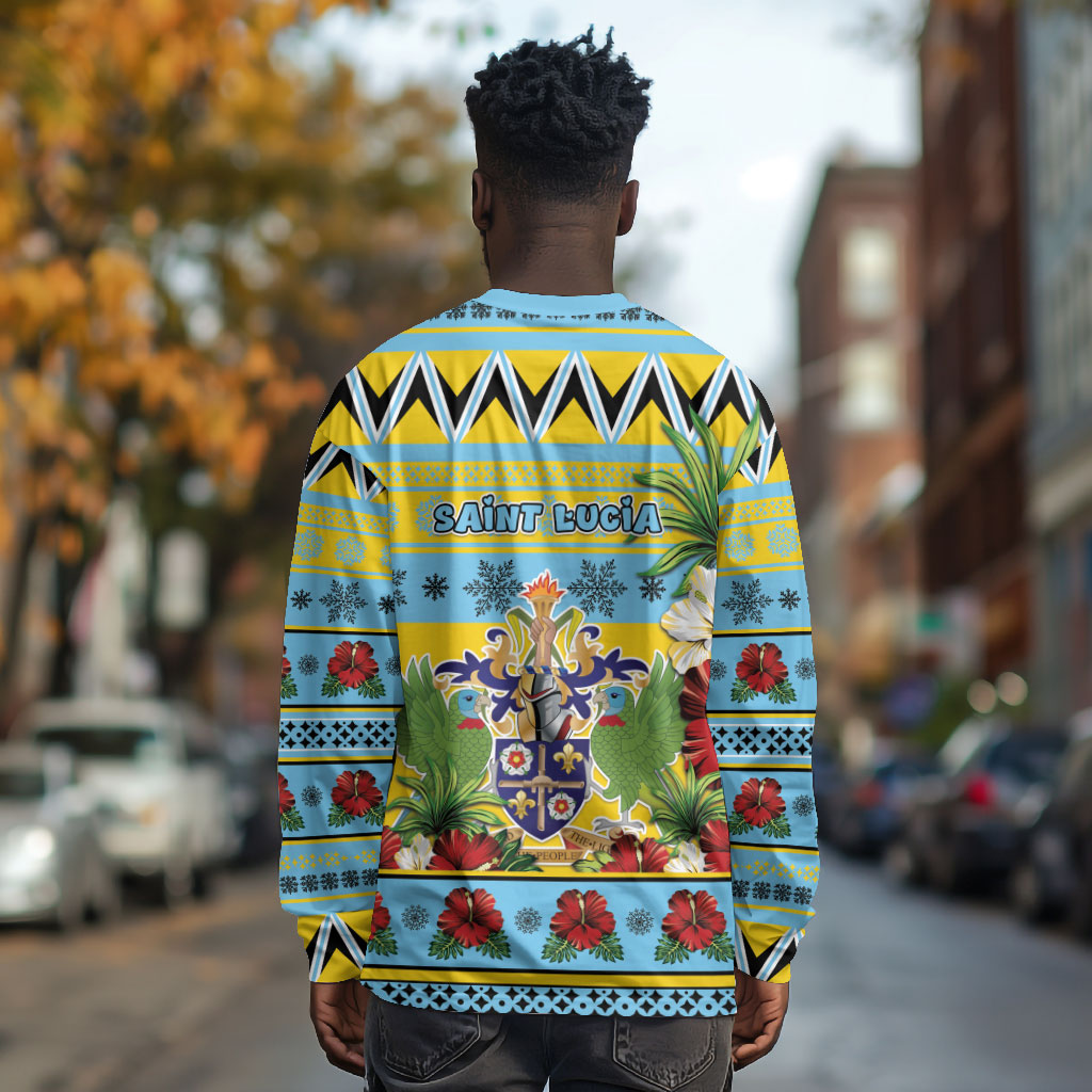 Afro-Saint Lucian Christmas Long Sleeve Shirt This Amazona Parrot Needs A Beach Retreat