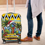 Afro-Saint Lucian Christmas Luggage Cover This Amazona Parrot Needs A Beach Retreat
